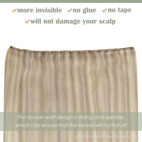 Top selling No any split ends straight Sew in Weft Hair Extensions for woman Human Hair Bundles Hand Tied Weft Hair Extensions